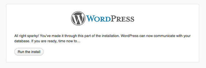 run the install