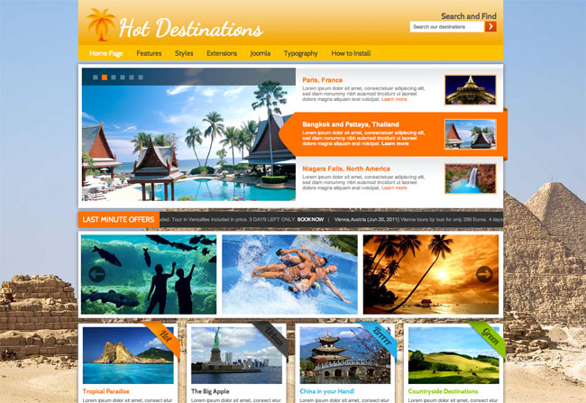 Joomla Travel Template - Joomla Templates - Hot Themes