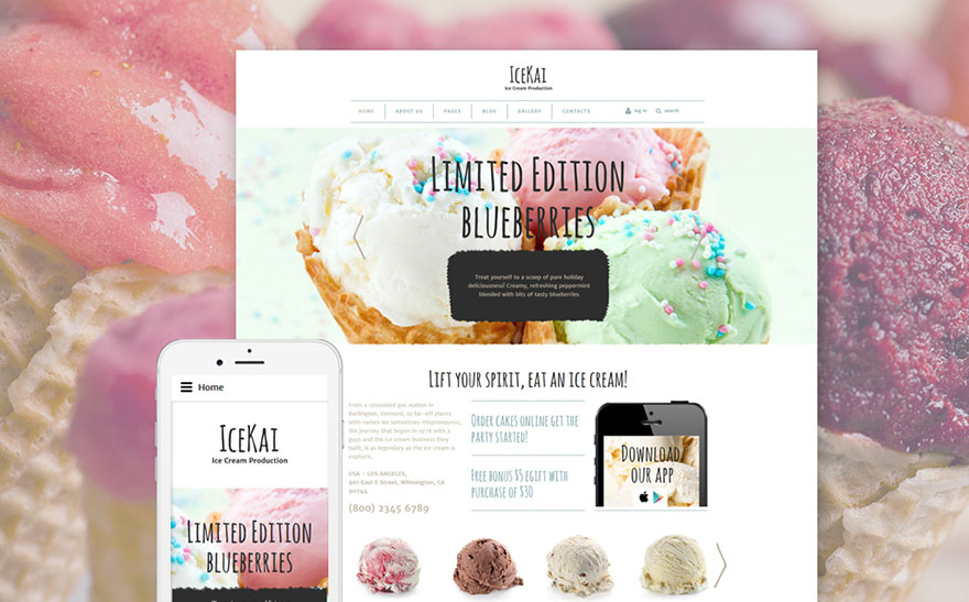 Ice Cream Joomla Theme