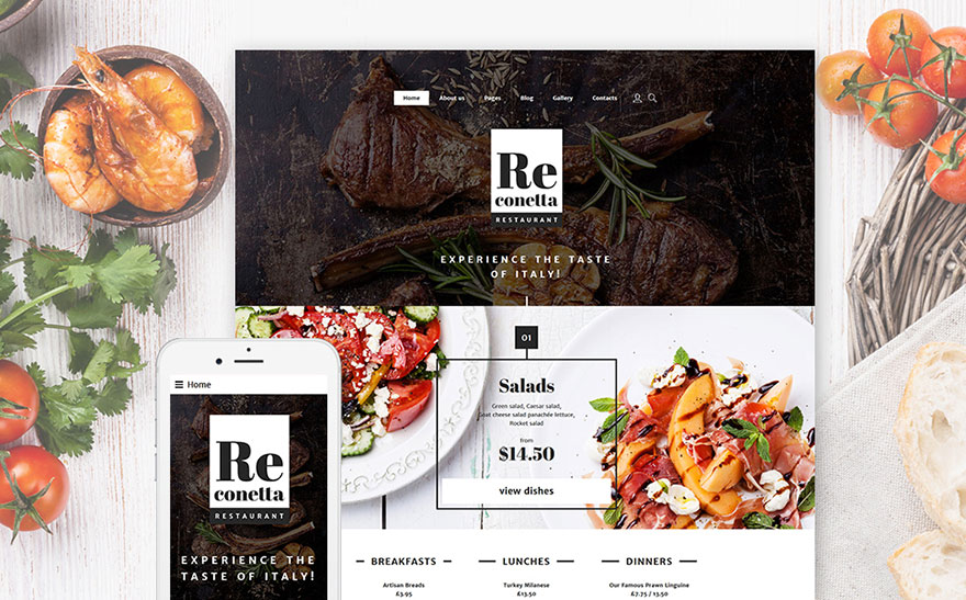 Cafe And Restaurant Joomla Theme