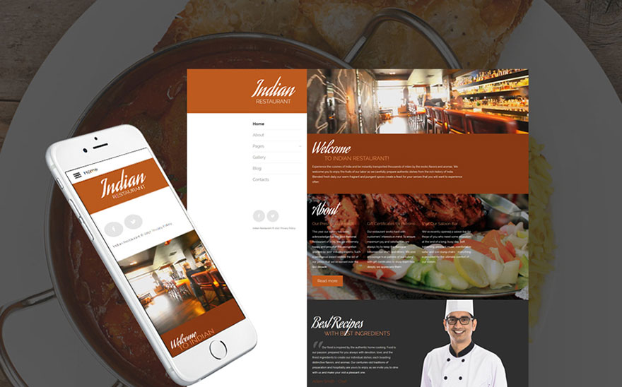 Indian Restaurant Responsive Joomla Template