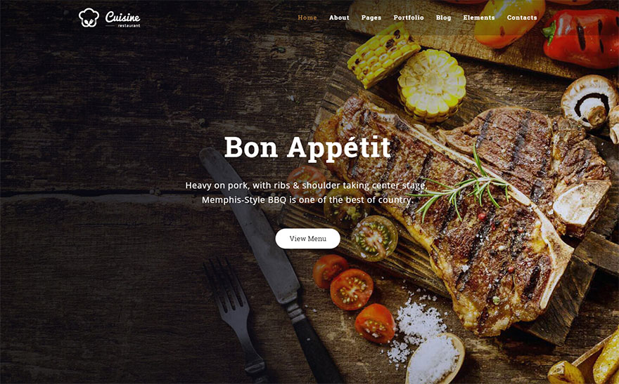 Cuisine - Restaurant / Food Service Joomla Template