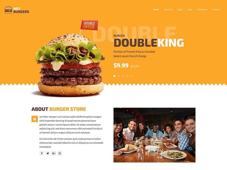 Burgers Joomla Template