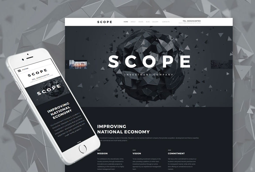 Investment Company Responsive Joomla Template