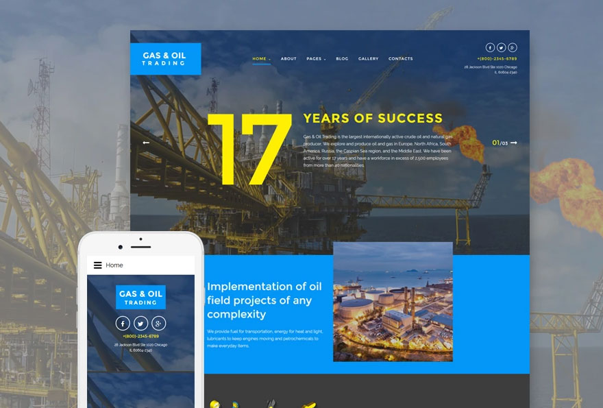 Oil Trading Joomla Template
