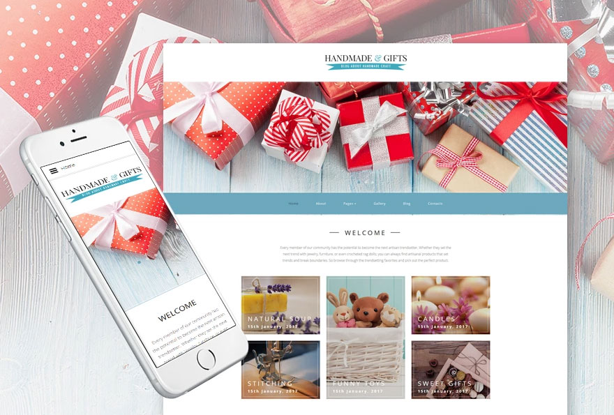 Crafts Blog and Gift Store Joomla Template