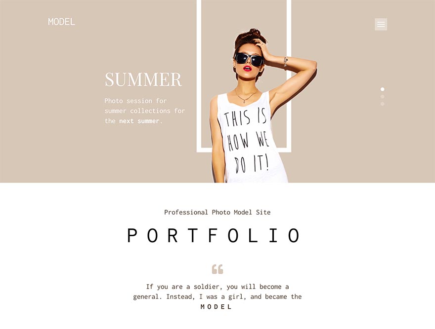 Portfolio Template - The Hot CV