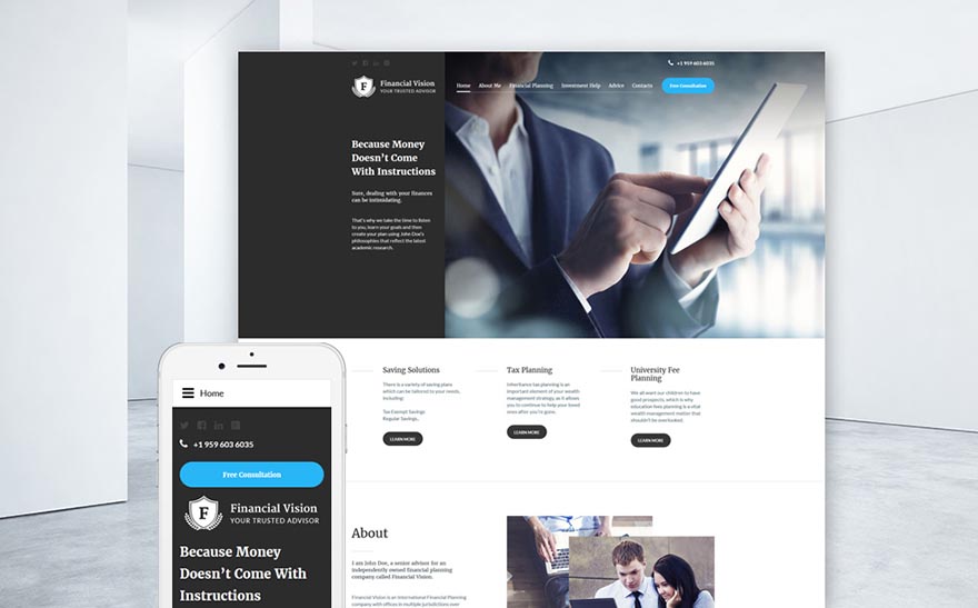 Financial Advision Joomla Template