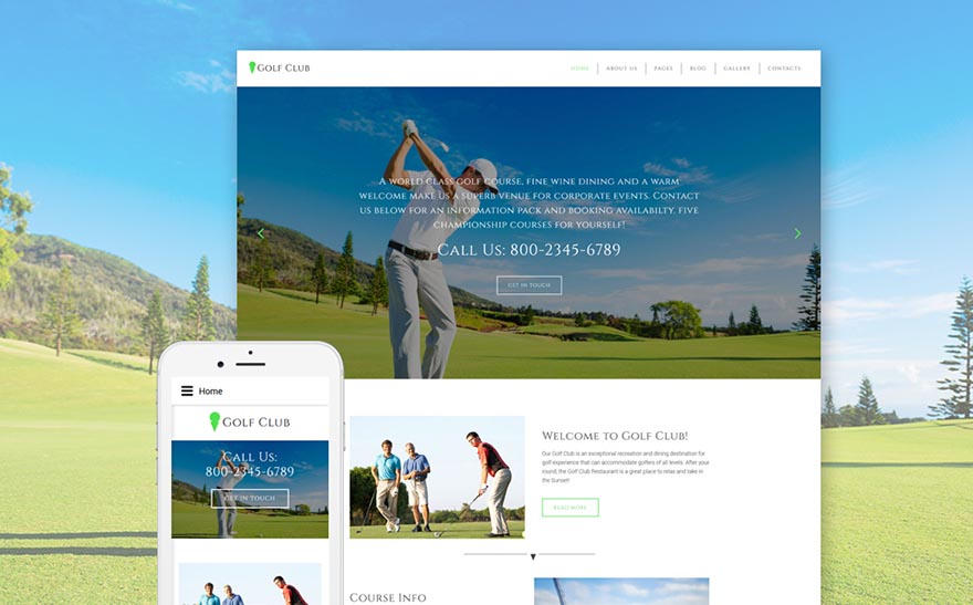 Golf Club Sport Joomla Template