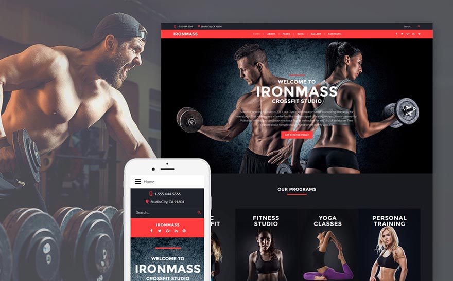 IronMass Fitness Joomla Template