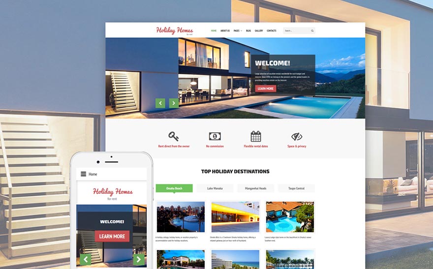 Holiday Homes Real Estate Joomla Template