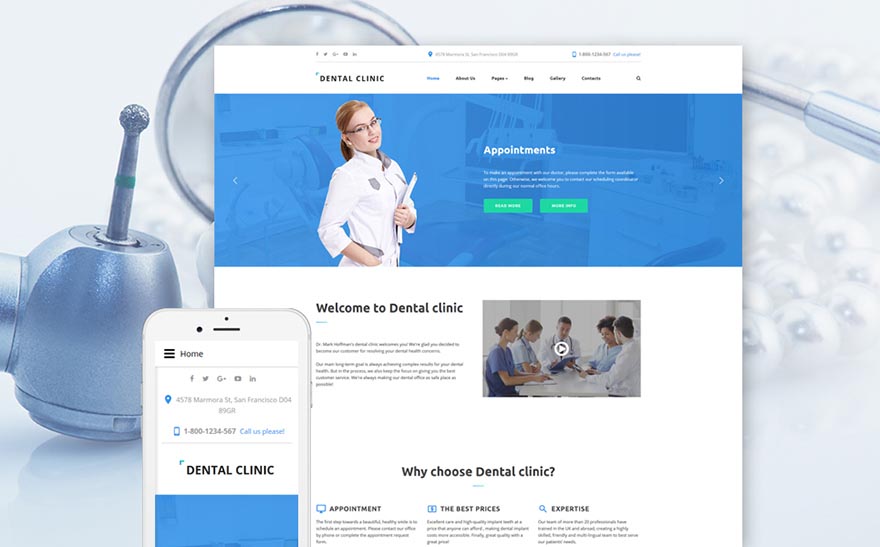 Dental Clinic Responsive Joomla Template