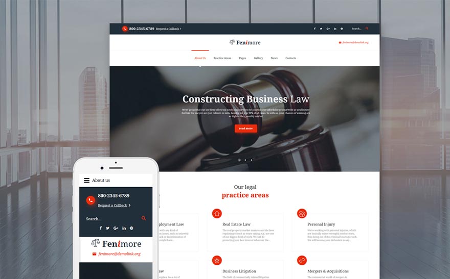 Fenimore Attorney & Law Services Joomla Template
