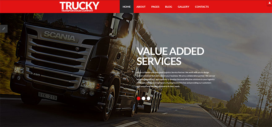 Transportation by Trucks Responsive Joomla Template