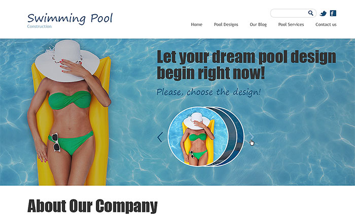 Pool Decoration Responsive Joomla Theme