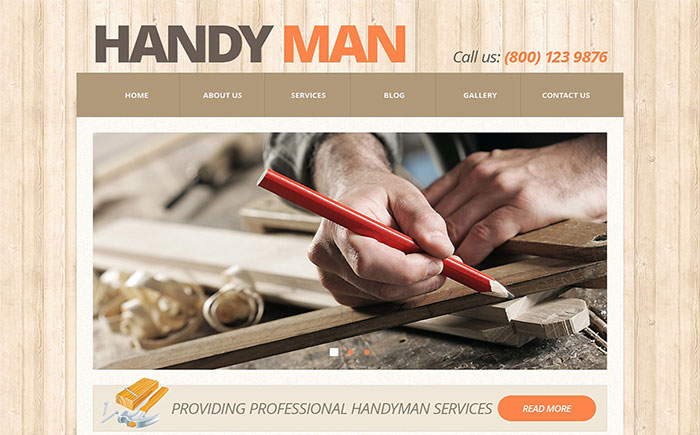 Skillful Handyman Responsive Joomla Theme