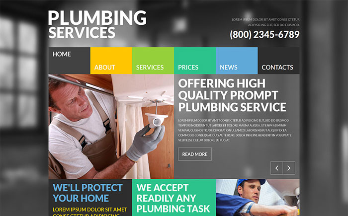 Fixtures & Plumbing Services Joomla Theme