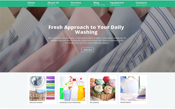 Laundering Company Joomla Template