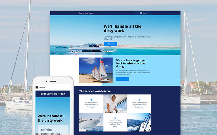 Boat Servicing Joomla Template