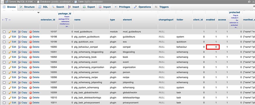 Enable the Backward Compatibility plugin from PhpMyAdmin