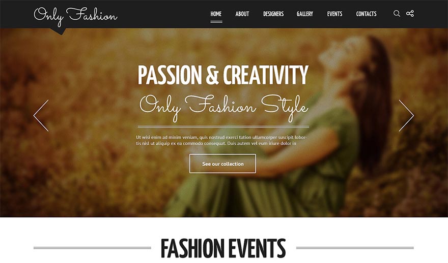 Fashion Blog Responsive Joomla Template in Ember Colors