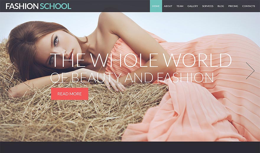 Responsive Joomla Template for Fashion School