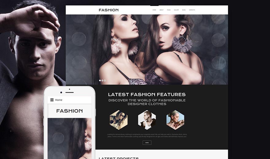 Dark Online Fashion Joomla Template