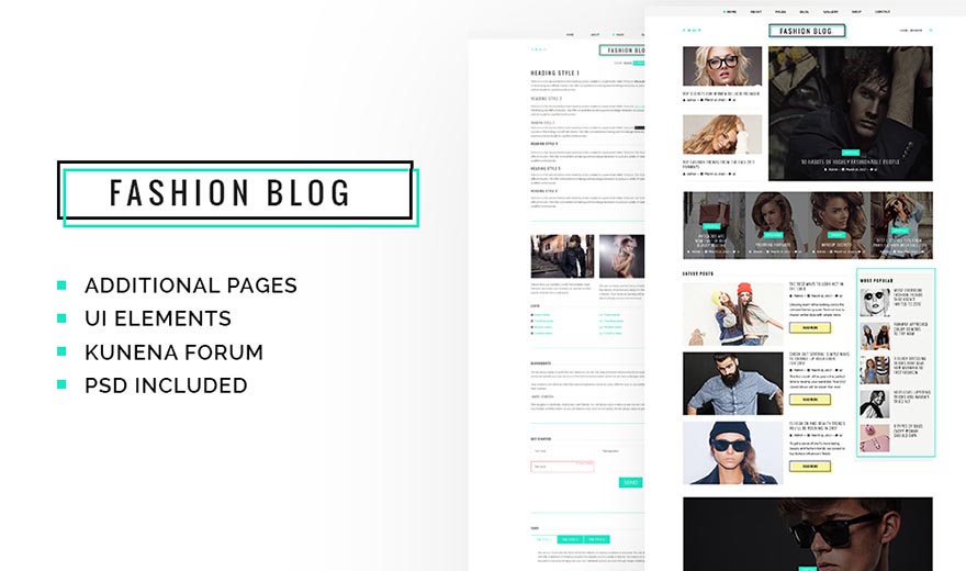 Modern Fashion Blog Responsive Joomla Template