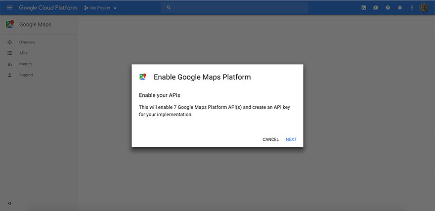 Obtain Google Maps API from Google.com - Step 4
