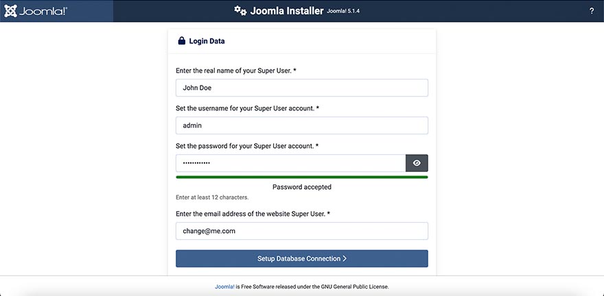 Joomla website information