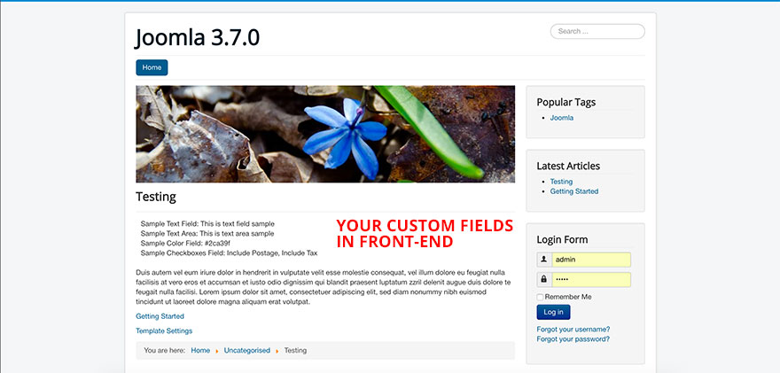 Joomla backend menu editor