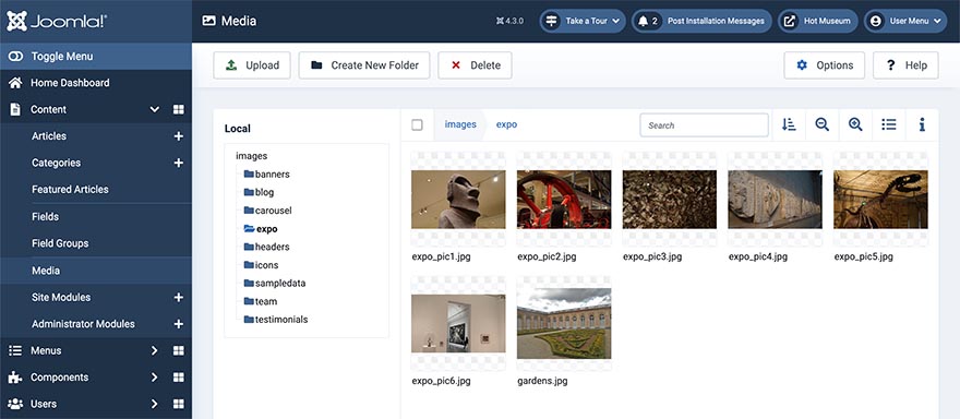 Joomla 4.3 Media Manager