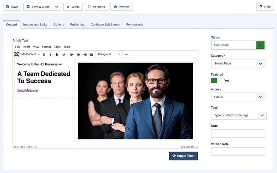 Joomla 4 Article Editor