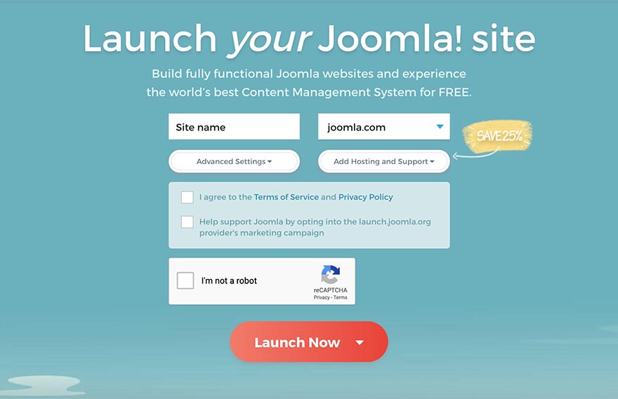 Launch Joomla!