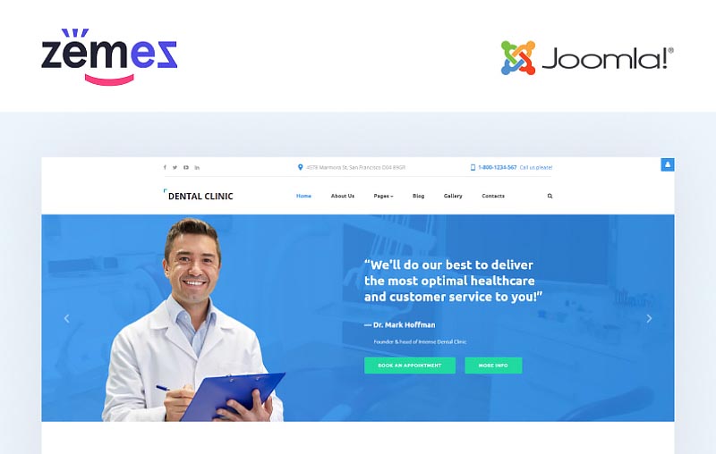 Dental Clinic - Dentistry Responsive Joomla Template