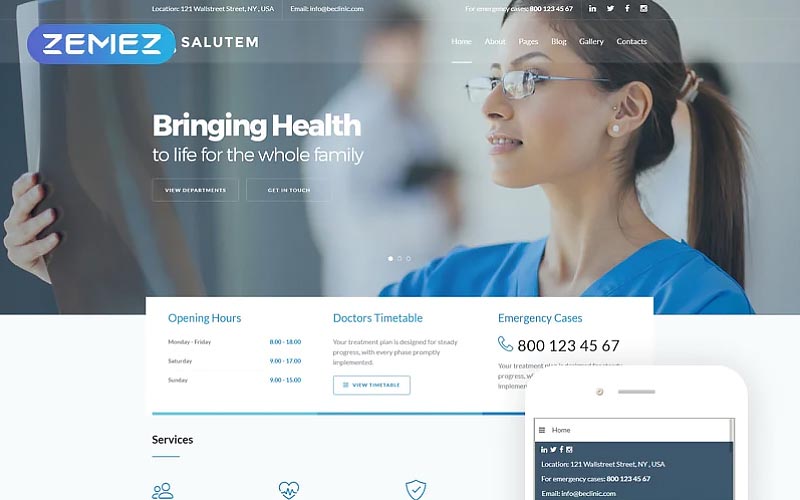 Salutem - Medical and Healthcare Clean Joomla Template