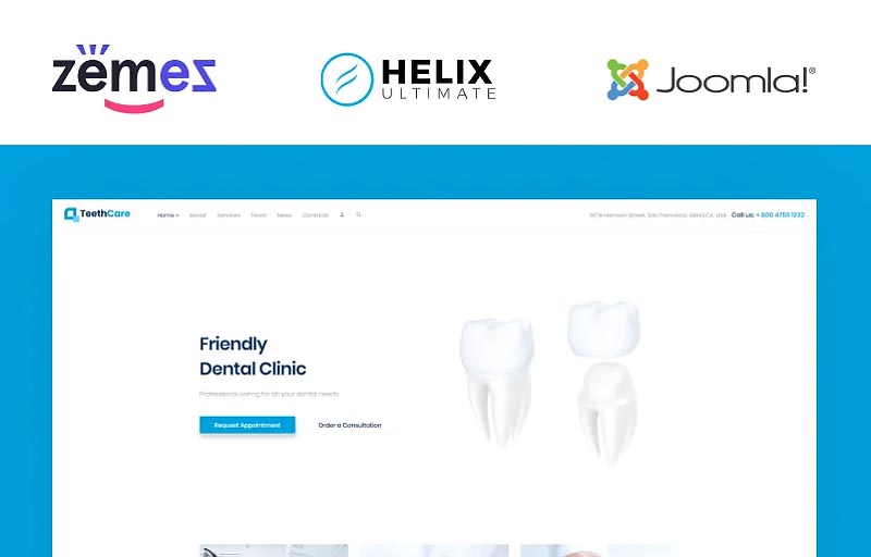 TeethCare - Dental Responsive Clean Joomla Template