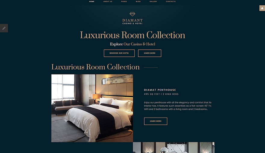 Casino & Hotel Joomla Template