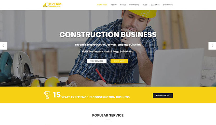 Dream - Construction Joomla Template