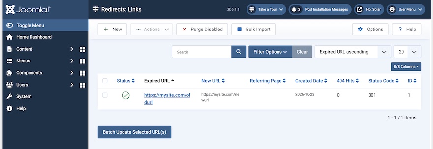 List of redirects