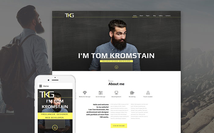 Web-Design Blog & Portfolio Responsive Joomla Theme