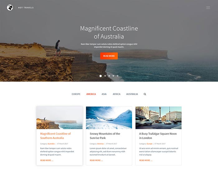 Hot Travels Joomla Template