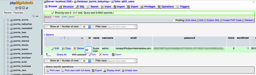 edit id column in phpmyadmin