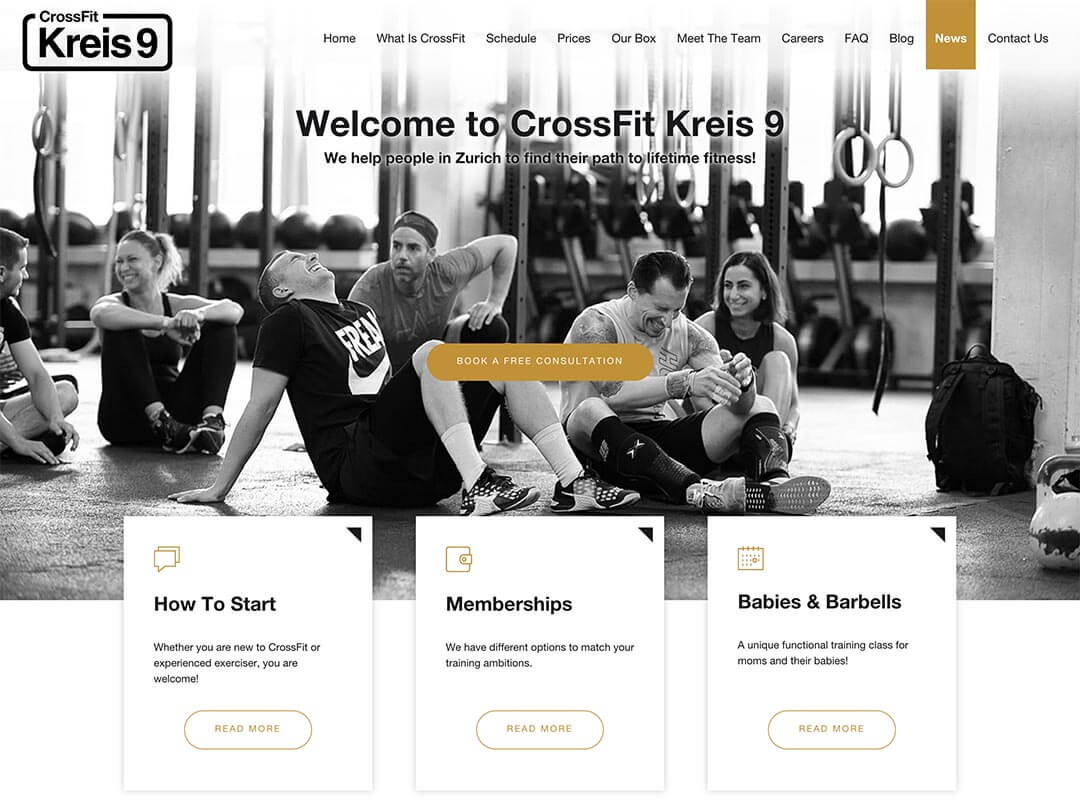 Sample website that we maintain - CrossFit Kreis 9