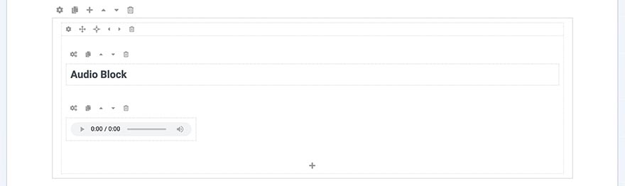 Audio block output