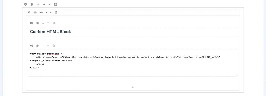 Custom HTML block output