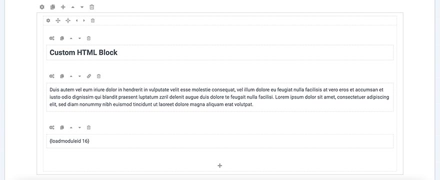Joomla Module block backend