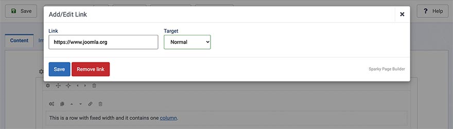 Link settings