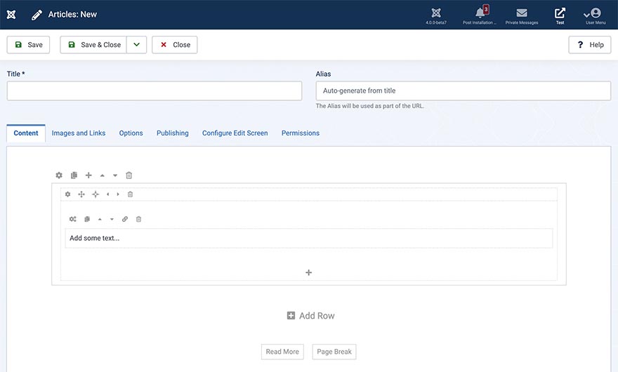 Edit Pages from Backend