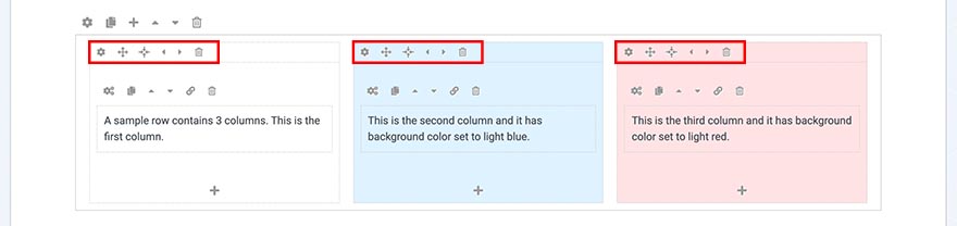 Row with 3 columns